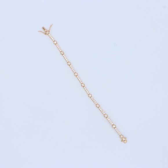 Elegant Rose Gold Bracelet with Sparkling Stones, XPBL0631 - Picture 3 of 10